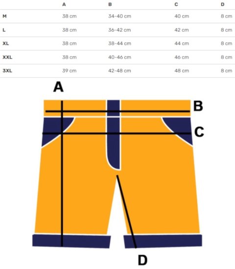 Spodenki szorty kąpielowe ozdobione letnim wzorkiem z przodu (Niebieski) 3XL (46) Spodenki szorty kąpielowe ozdobione letnim wzorkiem z przodu (Niebieski) 3XL (46)