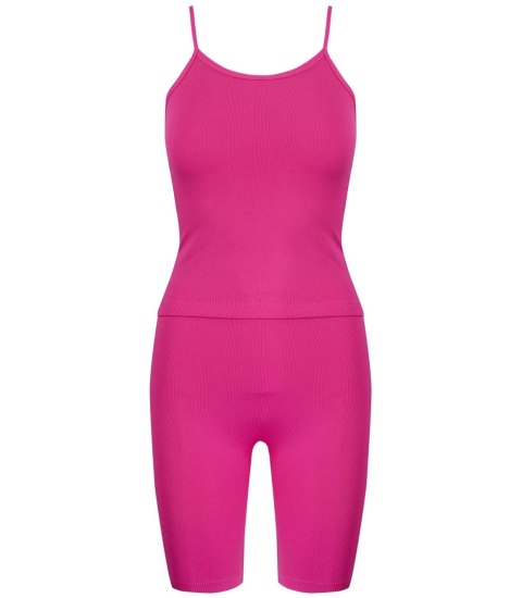 Sportowy zestaw komplet legginsy + top na ramiączka TULLY (Różowy) S/M Sportowy zestaw komplet legginsy + top na ramiączka TULLY (Różowy) S/M