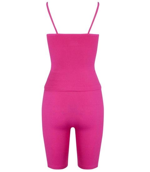 Sportowy zestaw komplet legginsy + top na ramiączka TULLY (Różowy) S/M Sportowy zestaw komplet legginsy + top na ramiączka TULLY (Różowy) S/M