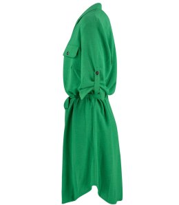 Sukienka szmizjerka basic tunika midi plus size MARIBEL (Zielony) 50