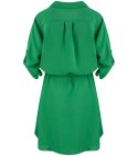 Sukienka szmizjerka basic tunika midi plus size MARIBEL (Zielony) 50