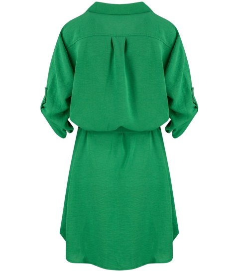 Sukienka szmizjerka basic tunika midi plus size MARIBEL (Zielony) 50 Sukienka szmizjerka basic tunika midi plus size MARIBEL (Zielony) 50