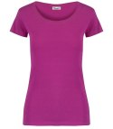T-shirt koszulka krótki rękaw dopasowanyy krój okrągły dekolt ELIZA (Różowy) 3XL (46)