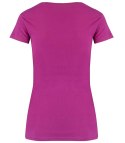 T-shirt koszulka krótki rękaw dopasowanyy krój okrągły dekolt ELIZA (Różowy) 3XL (46)