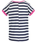 T-shirt koszulka krótki rękaw w paski z kieszonką MIRACLE (Różowy || Biały || Granatowy)