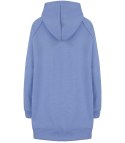 Ciepła oversizowa bluza BASIC hoodie (Niebieski)
