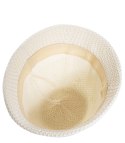 Kapelusz słomkowy pleciony BUCKET HAT (Beżowy)
