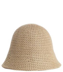Kapelusz słomkowy pleciony BUCKET HAT (Brązowy)