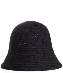 Kapelusz słomkowy pleciony BUCKET HAT (Czarny)