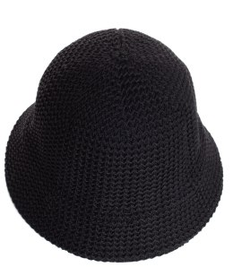 Kapelusz słomkowy pleciony BUCKET HAT (Czarny)