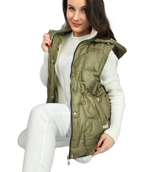 Krótki damski bezrękawnik kamizelka PLUS SIZE STELLA (Zielony) XXL (44) Krótki damski bezrękawnik kamizelka PLUS SIZE STELLA (Zielony) XXL (44)