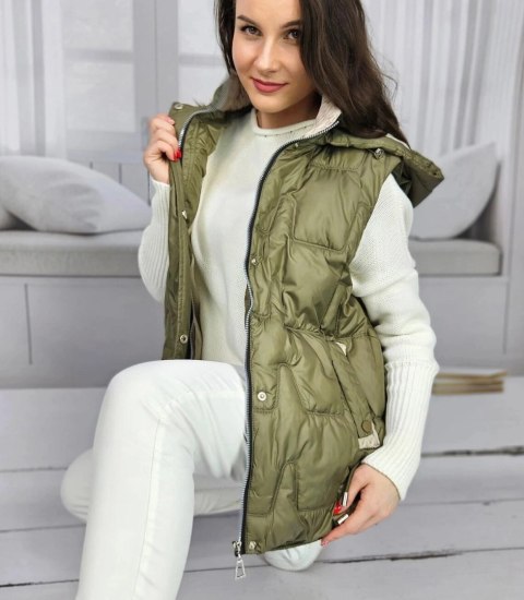 Krótki damski bezrękawnik kamizelka PLUS SIZE STELLA (Zielony) XXL (44) Krótki damski bezrękawnik kamizelka PLUS SIZE STELLA (Zielony) XXL (44)