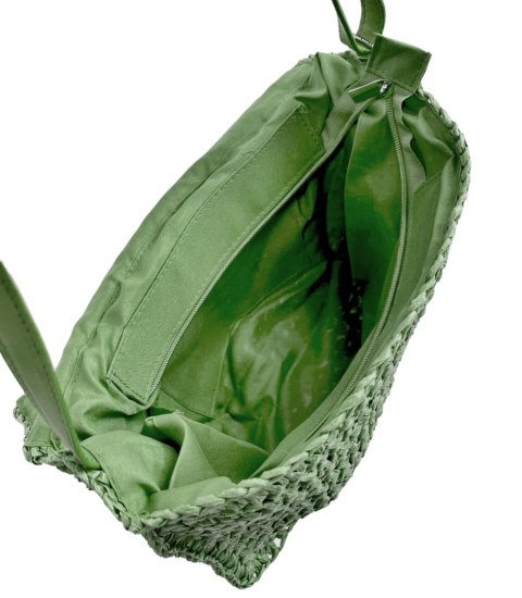 Letnia torba torebka na ramię pleciona Elegancka Styl boho (Zielony) Letnia torba torebka na ramię pleciona Elegancka Styl boho (Zielony)