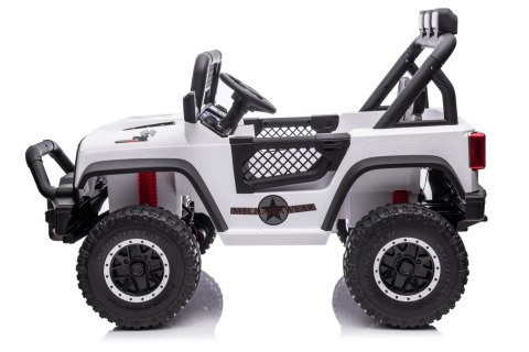 Autko terenowe Geoland Power dla 2 dzieci Biały + Pilot + Silniki 2x200W + Bagażnik + Radio MP3 + LED Autko terenowe Geoland Power dla 2 dzieci Biały + Pilot + Silniki 2x200W + Bagażnik + Radio MP3 + LED