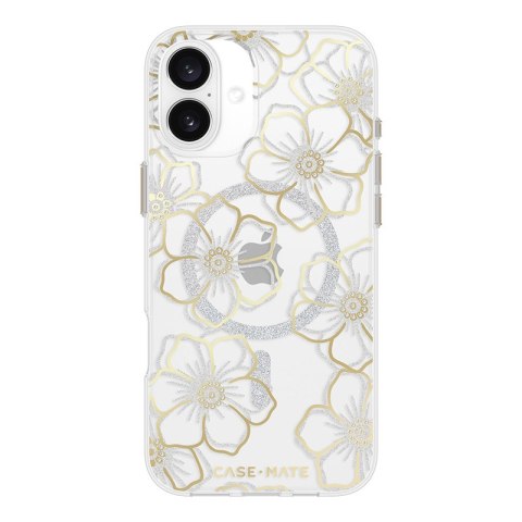 Case-Mate Floral Gems MagSafe - Etui iPhone 16 Plus (Gold) Case-Mate Floral Gems MagSafe - Etui iPhone 16 Plus (Gold)