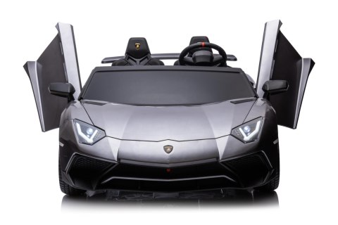 Lamborghini Aventador SV na akumulator dla 2 dzieci Szary + Silnik bezszczotkowy + Pompowane koła + Audio LED Lamborghini Aventador SV na akumulator dla 2 dzieci Szary + Silnik bezszczotkowy + Pompowane koła + Audio LED