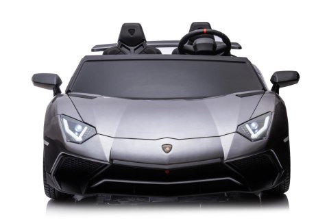 Lamborghini Aventador SV na akumulator dla 2 dzieci Szary + Silnik bezszczotkowy + Pompowane koła + Audio LED Lamborghini Aventador SV na akumulator dla 2 dzieci Szary + Silnik bezszczotkowy + Pompowane koła + Audio LED