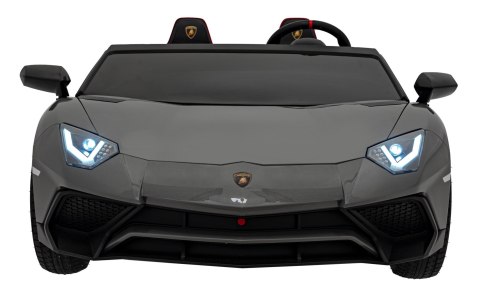 Lamborghini Aventador SV na akumulator dla 2 dzieci Szary + Silnik bezszczotkowy + Pompowane koła + Audio LED Lamborghini Aventador SV na akumulator dla 2 dzieci Szary + Silnik bezszczotkowy + Pompowane koła + Audio LED