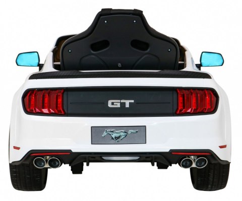 Autko Ford Mustang GT na akumulator dla dzieci Biały + Regulacja siedzenia + Audio LED + EVA + Wolny Start Autko Ford Mustang GT na akumulator dla dzieci Biały + Regulacja siedzenia + Audio LED + EVA + Wolny Start