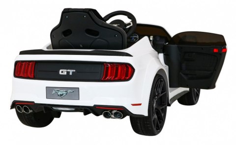 Autko Ford Mustang GT na akumulator dla dzieci Biały + Regulacja siedzenia + Audio LED + EVA + Wolny Start Autko Ford Mustang GT na akumulator dla dzieci Biały + Regulacja siedzenia + Audio LED + EVA + Wolny Start