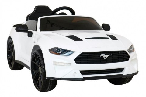 Autko Ford Mustang GT na akumulator dla dzieci Biały + Regulacja siedzenia + Audio LED + EVA + Wolny Start Autko Ford Mustang GT na akumulator dla dzieci Biały + Regulacja siedzenia + Audio LED + EVA + Wolny Start