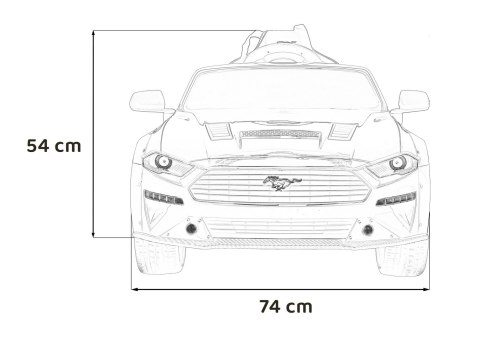 Autko Ford Mustang GT na akumulator dla dzieci Biały + Regulacja siedzenia + Audio LED + EVA + Wolny Start Autko Ford Mustang GT na akumulator dla dzieci Biały + Regulacja siedzenia + Audio LED + EVA + Wolny Start