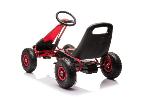 Gokart na Pedały AIR PerHour dla dzieci Czerwony + Hamulec ręczny + Pompowane koła + Regulacja siedzenia Gokart na Pedały AIR PerHour dla dzieci Czerwony + Hamulec ręczny + Pompowane koła + Regulacja siedzenia