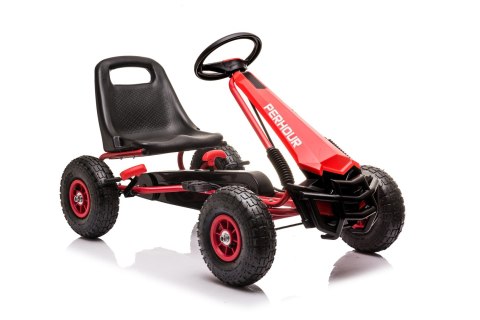 Gokart na Pedały AIR PerHour dla dzieci Czerwony + Hamulec ręczny + Pompowane koła + Regulacja siedzenia Gokart na Pedały AIR PerHour dla dzieci Czerwony + Hamulec ręczny + Pompowane koła + Regulacja siedzenia