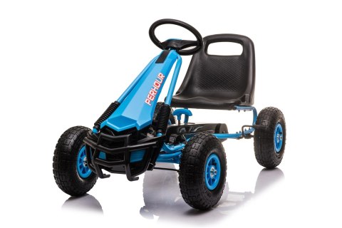 Gokart na Pedały AIR PerHour dla dzieci Niebieski + Hamulec ręczny + Pompowane koła + Regulacja siedzenia Gokart na Pedały AIR PerHour dla dzieci Niebieski + Hamulec ręczny + Pompowane koła + Regulacja siedzenia