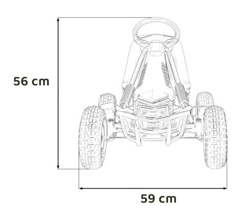 Gokart na Pedały AIR PerHour dla dzieci Niebieski + Hamulec ręczny + Pompowane koła + Regulacja siedzenia Gokart na Pedały AIR PerHour dla dzieci Niebieski + Hamulec ręczny + Pompowane koła + Regulacja siedzenia