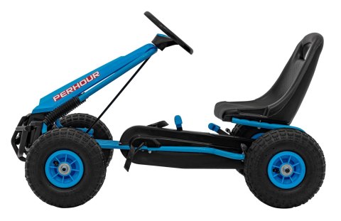 Gokart na Pedały AIR PerHour dla dzieci Niebieski + Hamulec ręczny + Pompowane koła + Regulacja siedzenia Gokart na Pedały AIR PerHour dla dzieci Niebieski + Hamulec ręczny + Pompowane koła + Regulacja siedzenia