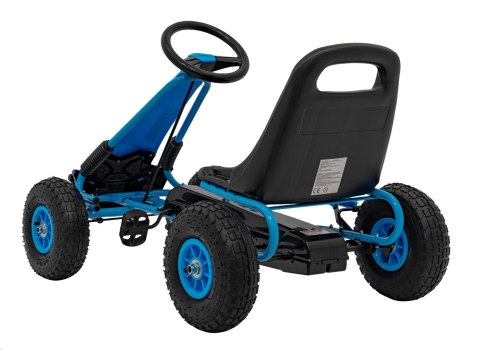 Gokart na Pedały AIR PerHour dla dzieci Niebieski + Hamulec ręczny + Pompowane koła + Regulacja siedzenia Gokart na Pedały AIR PerHour dla dzieci Niebieski + Hamulec ręczny + Pompowane koła + Regulacja siedzenia