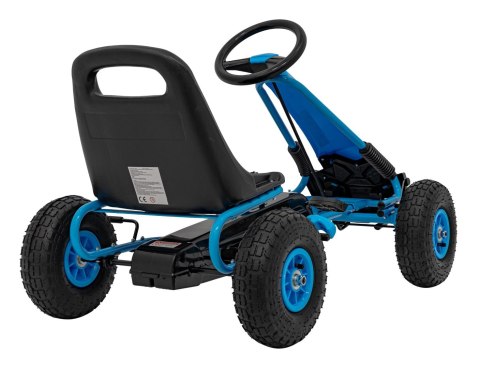 Gokart na Pedały AIR PerHour dla dzieci Niebieski + Hamulec ręczny + Pompowane koła + Regulacja siedzenia Gokart na Pedały AIR PerHour dla dzieci Niebieski + Hamulec ręczny + Pompowane koła + Regulacja siedzenia