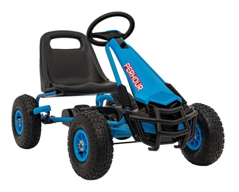 Gokart na Pedały AIR PerHour dla dzieci Niebieski + Hamulec ręczny + Pompowane koła + Regulacja siedzenia Gokart na Pedały AIR PerHour dla dzieci Niebieski + Hamulec ręczny + Pompowane koła + Regulacja siedzenia