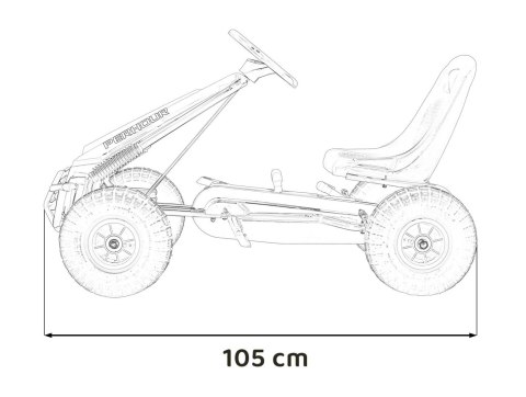 Gokart na Pedały AIR PerHour dla dzieci Różowy + Hamulec ręczny + Pompowane koła + Regulacja siedzenia Gokart na Pedały AIR PerHour dla dzieci Różowy + Hamulec ręczny + Pompowane koła + Regulacja siedzenia