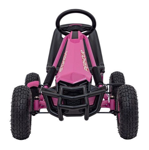 Gokart na Pedały AIR PerHour dla dzieci Różowy + Hamulec ręczny + Pompowane koła + Regulacja siedzenia Gokart na Pedały AIR PerHour dla dzieci Różowy + Hamulec ręczny + Pompowane koła + Regulacja siedzenia