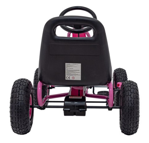 Gokart na Pedały AIR PerHour dla dzieci Różowy + Hamulec ręczny + Pompowane koła + Regulacja siedzenia Gokart na Pedały AIR PerHour dla dzieci Różowy + Hamulec ręczny + Pompowane koła + Regulacja siedzenia
