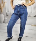 Spodnie jeansowe damskie Jeansy Modne Ciemnoniebieskie SIERRA .48 -> 44