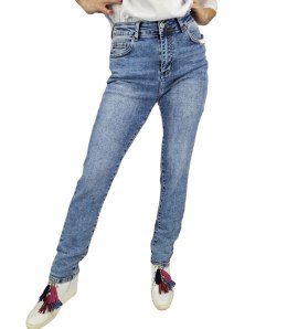 Spodnie jeansowe damskie Jeansy Modne Kolor denim DELLA 33?->48