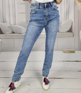 Spodnie jeansowe damskie Jeansy Modne Kolor denim DELLA 33?->48