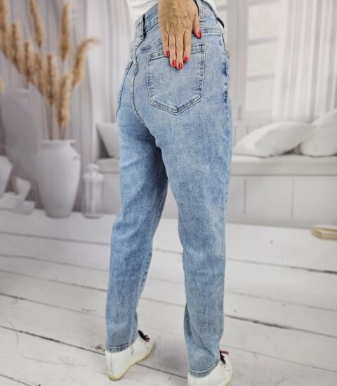 Spodnie jeansowe damskie Jeansy Modne jasnoniebieskie NIA 32?->48 Spodnie jeansowe damskie Jeansy Modne jasnoniebieskie NIA 32?->48
