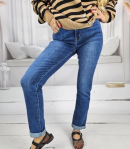 Spodnie jeansowe damskie Jeansy rurki klasyczne niebieskie JOVIE 48....->44