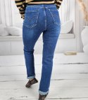 Spodnie jeansowe damskie Jeansy rurki klasyczne niebieskie JOVIE 48....->44