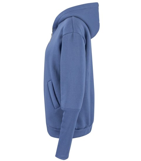 Ciepła krótka bluza damska jednokolorowy basic z kapturem RENATA (Niebieski) Ciepła krótka bluza damska jednokolorowy basic z kapturem RENATA (Niebieski)