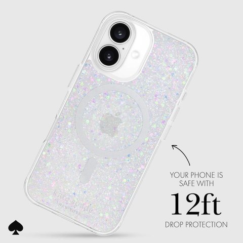 Kate Spade New York Protective MagSafe - Etui iPhone 16 (Chunky Glitter) Kate Spade New York Protective MagSafe - Etui iPhone 16 (Chunky Glitter)
