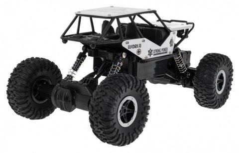 Crawler Monster dla dzieci 6+ Zdalnie sterowany Srebrny model 1:18 Ekstremalna jazda Crawler Monster dla dzieci 6+ Zdalnie sterowany Srebrny model 1:18 Ekstremalna jazda