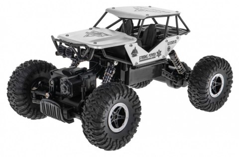 Crawler Monster dla dzieci 6+ Zdalnie sterowany Srebrny model 1:18 Ekstremalna jazda Crawler Monster dla dzieci 6+ Zdalnie sterowany Srebrny model 1:18 Ekstremalna jazda