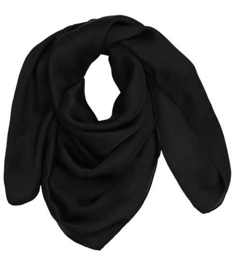 Delikatna gładka chusta chustka szal jednokolorowa elegancka 70x70 cm (Czarny) Delikatna gładka chusta chustka szal jednokolorowa elegancka 70x70 cm (Czarny)