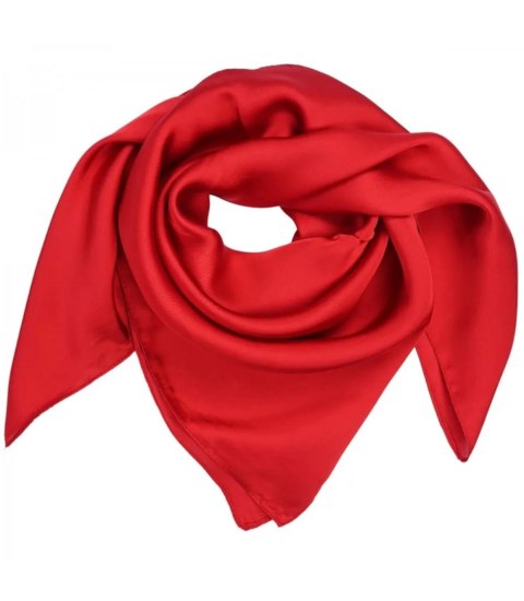 Delikatna gładka chusta chustka szal jednokolorowa elegancka 70x70 cm (Czerwony) Delikatna gładka chusta chustka szal jednokolorowa elegancka 70x70 cm (Czerwony)