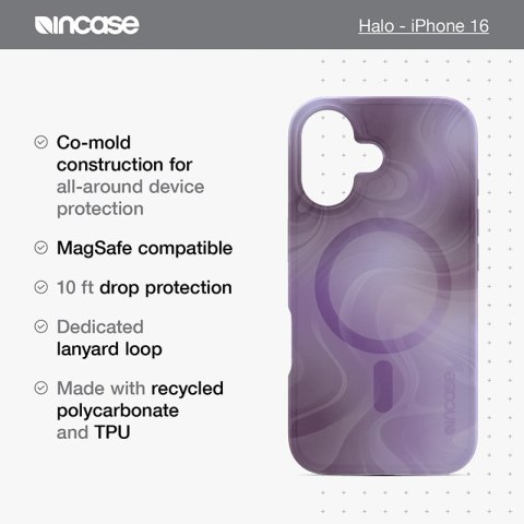 Incase Halo Case MagSafe - Etui iPhone 16 (Oil Slick Smoke) Incase Halo Case MagSafe - Etui iPhone 16 (Oil Slick Smoke)
